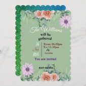 Williams reunion-uitnodiging kaart (Voorkant / Achterkant)