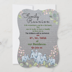 Williams reunion-uitnodiging kaart