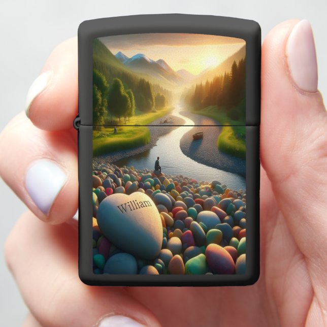 William's Riverstone Heart (In Hand)