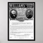 Williams Shave Soap ad 1901 Poster (Voorkant)