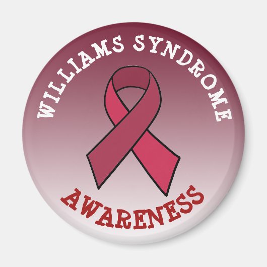 Williams Syndrome Awareness Maand Button Magnet Magneet (Voorkant)