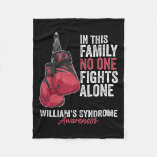 William's Syndrome Awareness Month Glove Burgundy Fleece Deken
