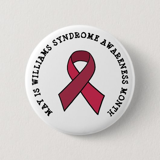 Williams Syndrome Awareness Month Ribbon Button (Voorkant)