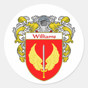 Williams-wapenschild (gemanteld) ronde sticker
