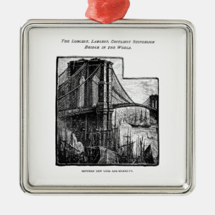  Williamsburg Brooklyn Bridge New York City Metalen Ornament