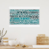 Williamsburg Brooklyn Hipster Hotspots Poster (Keuken)