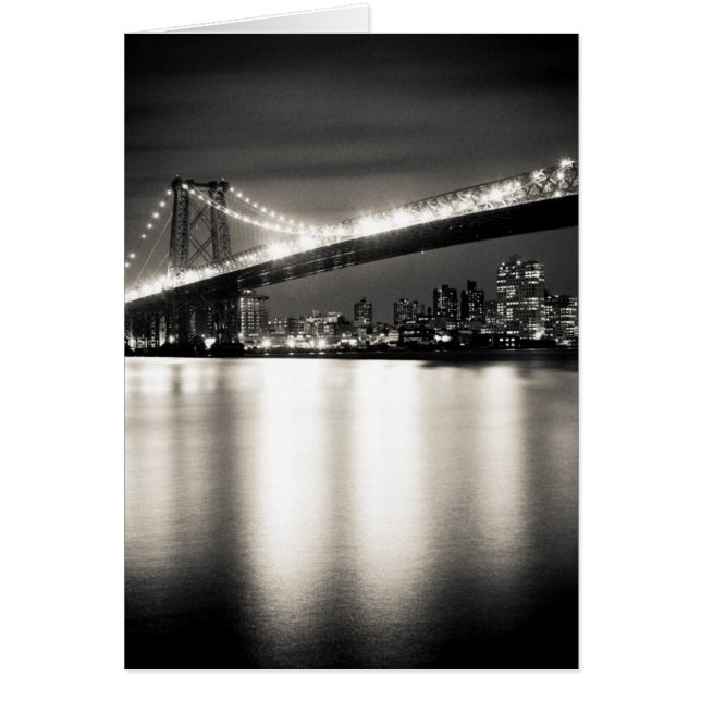 Williamsburg brug in New York City 's nachts (Voorkant)