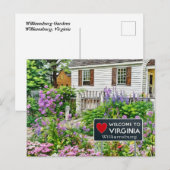 Williamsburg Garden - Williamsburg Virginia Briefkaart (Voorkant / Achterkant)