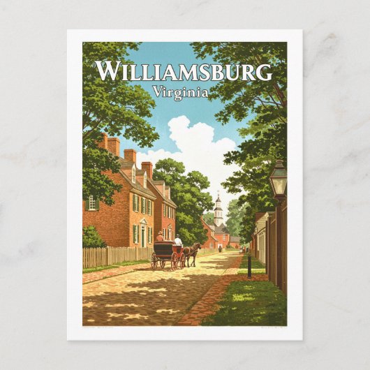  Williamsburg Virginia Briefkaart (Voorkant)