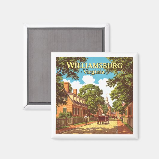 Williamsburg Virginia Magneet (Voorkant / Achterkant)