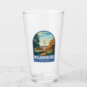 Williamsburg Virginia Travel Art Vintage Glas