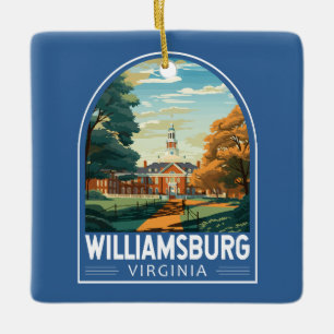 Williamsburg Virginia Travel Art Vintage Keramisch Ornament