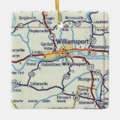 Williamsport PA Keramisch Ornament (Voorkant)