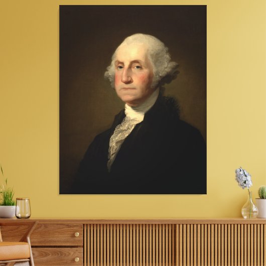 Williamstown Portret van George Washington Canvas Afdruk (Insitu (Woonkamer))