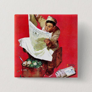 Willie Gillis op K.P. Vierkante Button 5,1 Cm