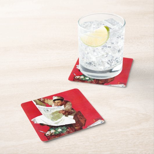 Willie Gillis op K.P. Vierkante Kartonnen Onderzetter (Insitu)