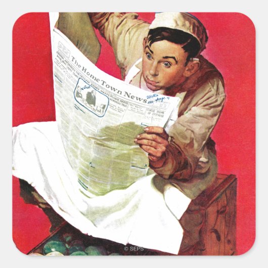 Willie Gillis op K.P. Vierkante Sticker (Voorkant)