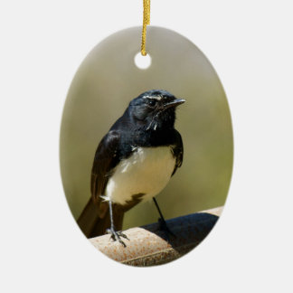 Willie Wagtail Keramisch Ornament