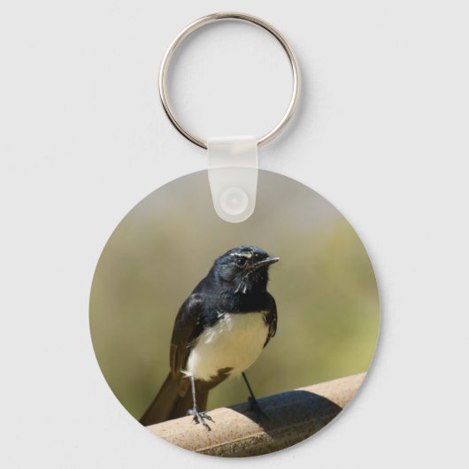 Willie Wagtail Sleutelhanger (Voorkant)