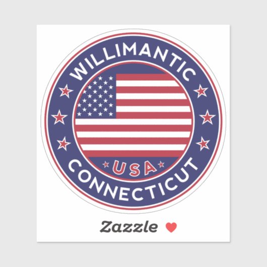 Willimantic Connecticut, Willimantisch Sticker (Vel)