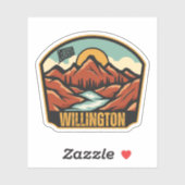 Willington, Connecticut Sticker (Vel)