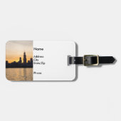 Willis Tower Sunset Silhouette Bagagelabel (Voorkant horizontaal)