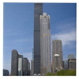 Willis Tower (voorheen de Sears Tower) looms Tegeltje