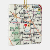 Williston Florida Map Keramisch Ornament (Rechts)