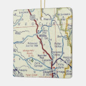 Willits CA Retro Map Keramisch Ornament (Links)