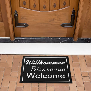 Willkommen Bienvenue Welkom Meertalig Deurmat