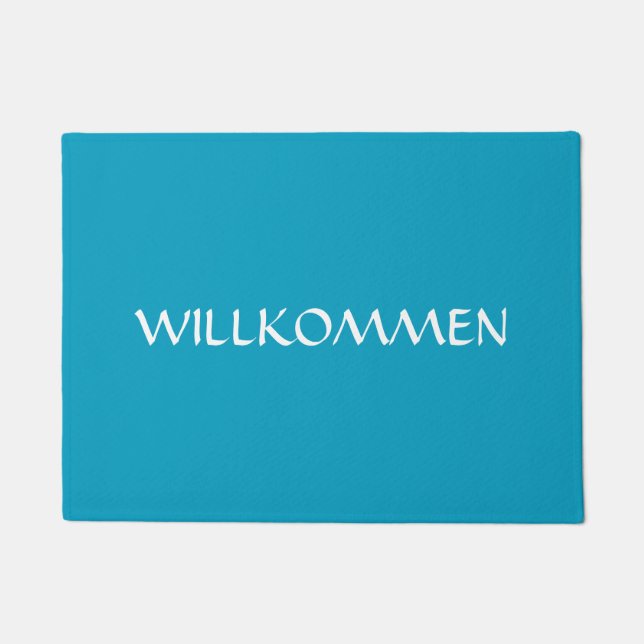 WILLKOMMEN German Welcome Mat (Voorkant)