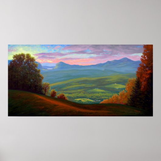 Willoughby Lake de Burke Mountain Poster (Devant)