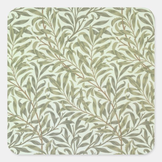 'Willow Bough' mapontwerp, 1887 Vierkante Sticker (Voorkant)