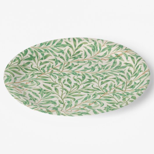 Willow Bough William Morris Pattern Papieren Bordje (Gekanteld)