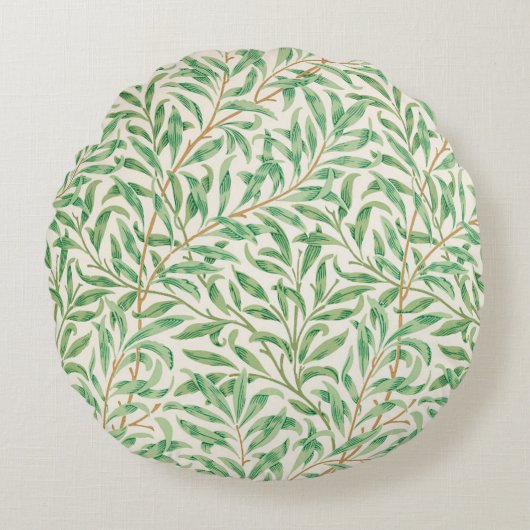 Willow Bough William Morris Pattern Rond Kussen (Voorkant)