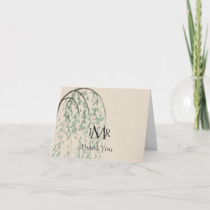 Willow Branch op linnen Jubileum Dank u Bedankkaart