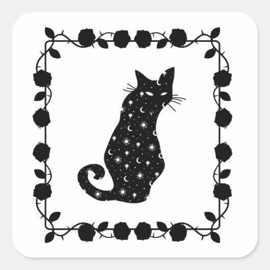 Willow Cat Halloween Sticker (Voorkant)