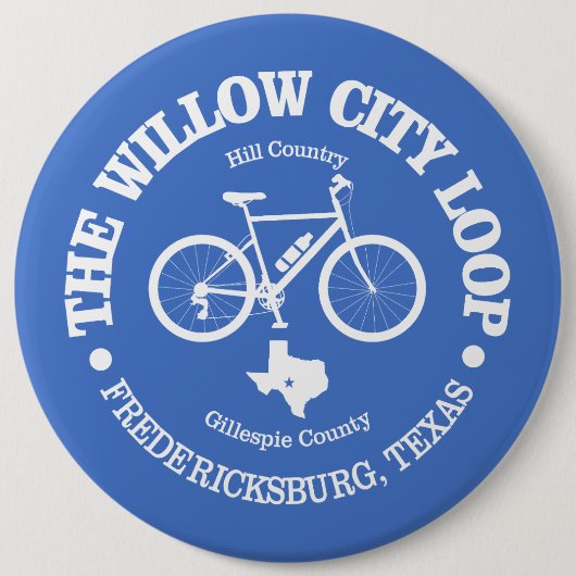 Willow City Loop (fietsen) Ronde Button 6,0 Cm (Voorkant)
