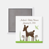 Willow Deer Baby shower Magnet Keepomwille Magneet (Voorkant / Achterkant)