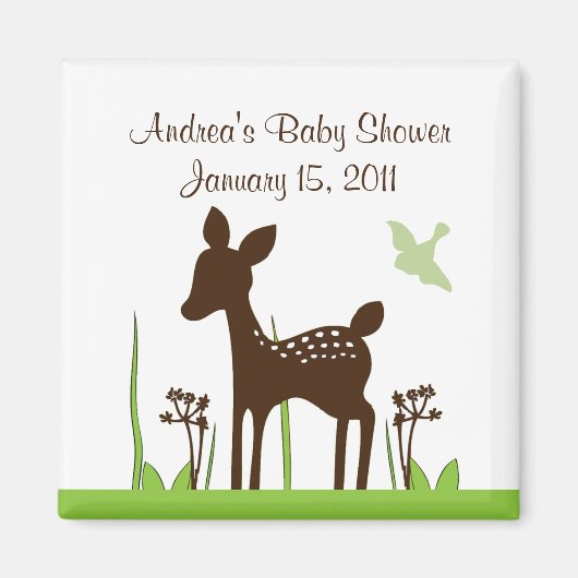 Willow Deer Baby shower Magnet Keepomwille Magneet (Voorkant)