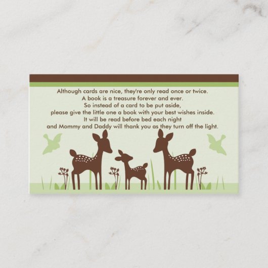 Willow Deer Family Baby shower Cartes de demande d (Devant)