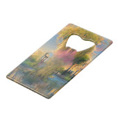 Willow d'or au coucher du soleil près de l'étang (Dos Angle)