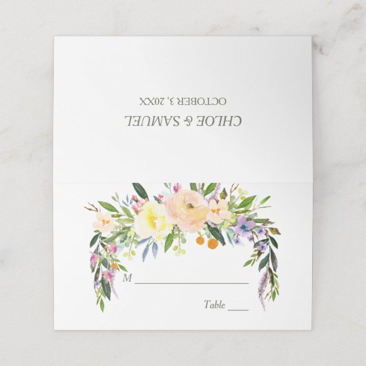 Willow en Floral Wedding (Buitenkant ongevouwen)