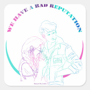 Willow en Garrison - AC Vierkante Sticker