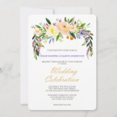 Willow et Floral Faire-part de mariage moderne (Devant)