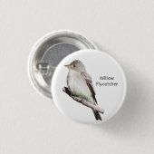 Willow Flycatcher Ronde Button 3,2 Cm (Voorkant /achterkant)