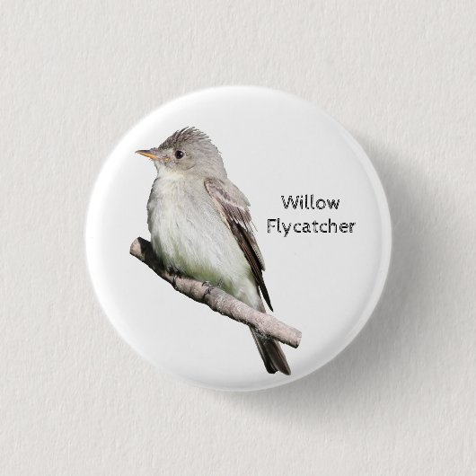 Willow Flycatcher Ronde Button 3,2 Cm (Voorkant)