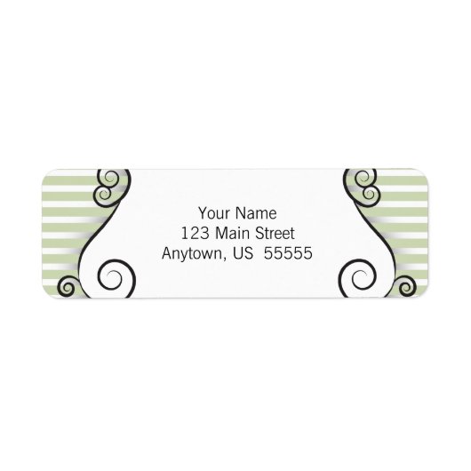  Willow Groen retour adreslabel Etiket (Voorkant)