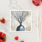 Willow in vaas waterverf servet (Insitu)