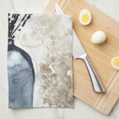 Willow in vaas waterverf theedoek (Quarter Fold)